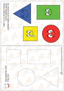 דף עבודה הדביקו את הצורות במקום המתאים - צבעוני